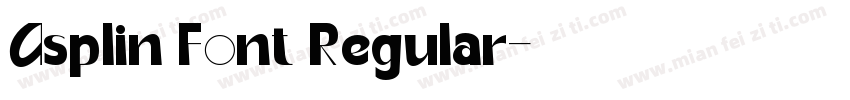 Asplin Font Regular字体转换